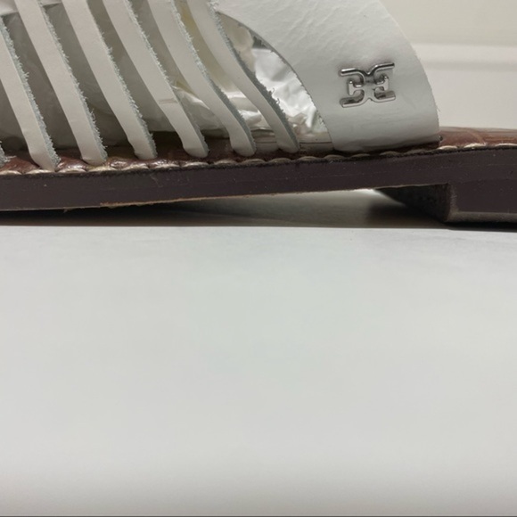 NWOT SAM EDELMAN Keelyn Harauche Mule leather white size 7 mule slip on - Picture 4 of 9